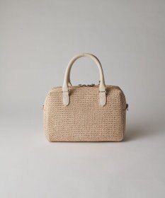 russet ナイロンラフィアミニボストンバッグ(CE-1715)