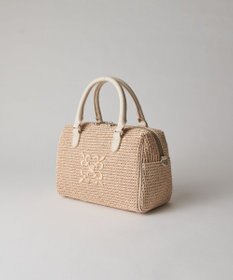 russet ナイロンラフィアミニボストンバッグ(CE-1715)