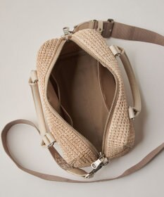 russet ナイロンラフィアミニボストンバッグ(CE-1715)