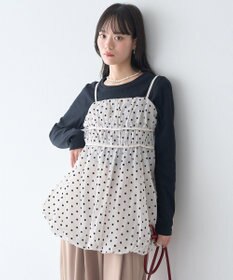 earth music&ecology ドットバルーンキャミチュニック