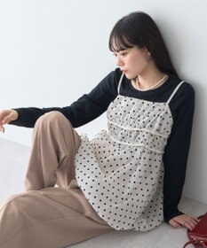 earth music&ecology ドットバルーンキャミチュニック