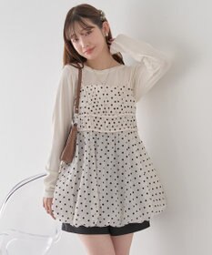 earth music&ecology ドットバルーンキャミチュニック