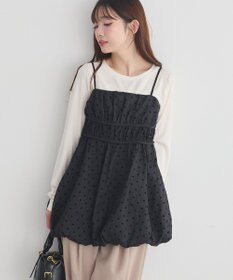 earth music&ecology ドットバルーンキャミチュニック