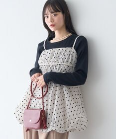 earth music&ecology ドットバルーンキャミチュニック