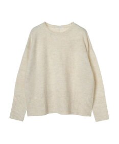 Green Parks ｆｕｗａっとメランジ袖リブ長めニットプルオーバー