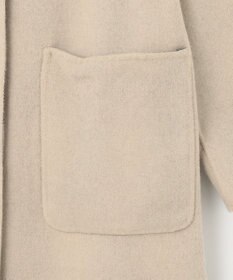 自由区 【リバーシブル】ウールリバー ノーカラーロングコート