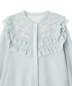 YECCA VECCA ラッフルレースブラウス
