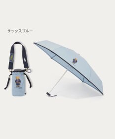 MOONBAT POLO RALPH LAUREN(ポロ ラルフローレン)FLAG BEAR 無地 5段折りたたみ傘 簡単開閉