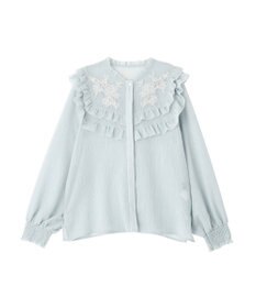 YECCA VECCA ラッフルレースブラウス