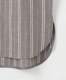 自由区 S 【カタログ掲載・セットアップ対応・洗える】リネンビスコースストライプ シャツ