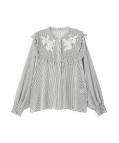YECCA VECCA ラッフルレースブラウス