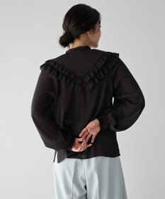 YECCA VECCA ラッフルレースブラウス