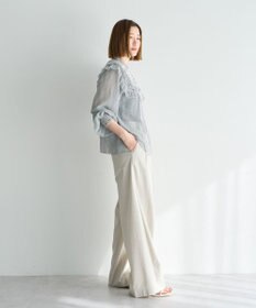 YECCA VECCA ラッフルレースブラウス