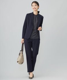 J.PRESS LADIES L 【洗える】ジオメトリックプリント ブラウス