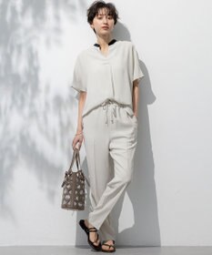 23区 【Oggi7月号掲載/吸水速乾/接触冷感/UVカット】ストレッチジョーゼット テーパード パンツ