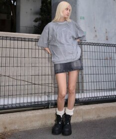 WEGO 【ユニセックス着用ITEM/MLサイズ展開】コールドダイスウィッチングロゴT（SS）