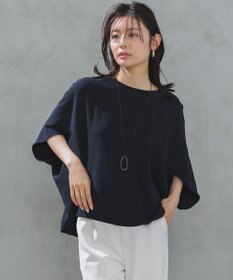 UNFILO ジョーゼット ドルマンプルオーバー ネイビー