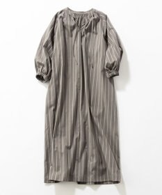 23区 【SLOW/洗える】コットンナイロンストライプ カフタン ワンピース