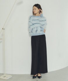 YECCA VECCA フェザーマルチボーダーニット