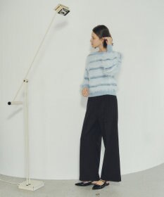 YECCA VECCA フェザーマルチボーダーニット