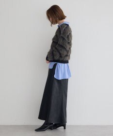 YECCA VECCA フェザーマルチボーダーニット