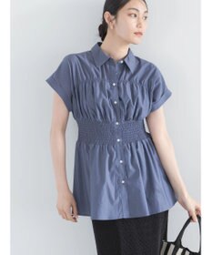 Te chichi 【接触冷感】ターンバックスリーブシャーリングブラウス
