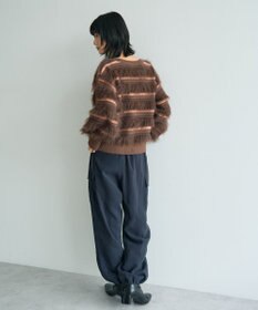 YECCA VECCA フェザーマルチボーダーニット