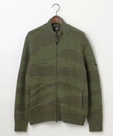 JOSEPH ABBOUD MOUNTAIN 【イタリア糸使用/軽量】ブークレーカモフラージュ  ニット ブルゾン
