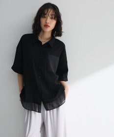 Green Parks 裾レイヤードショートスリーブシャツ