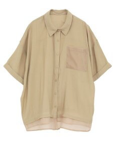 Green Parks 裾レイヤードショートスリーブシャツ