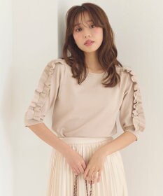 Feroux 【洗える】フリルスリーブニット