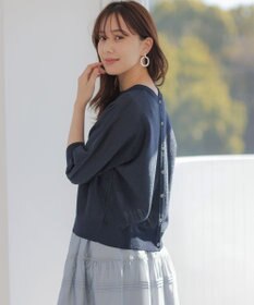組曲 【前後着用可】ドルマンスリーブライトラメ ニット
