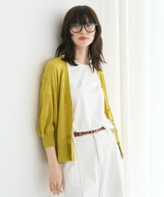 YECCA VECCA シアーニットVネックカーディガン
