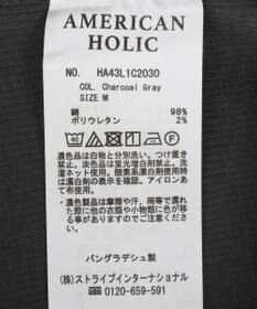 AMERICAN HOLIC 抗菌防臭リブ5分袖カットプルオーバー