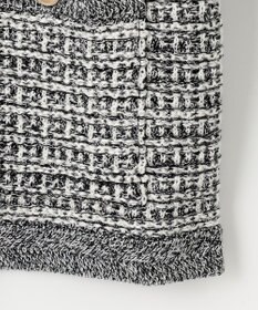 J.PRESS LADIES 【洗える】TWEED KNIT ミドル カーディガン