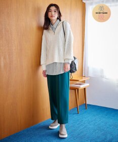 ANY 【ウエストゴム/リントラク加工/裏起毛/ストレッチ】シークレットウォーム　ワイドパンツ