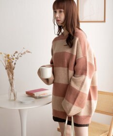 WEGO ボーダーフラッフィービッグニット