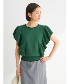 Green Parks 配色フリルニットプルオーバー