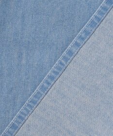 23区 【洗える】ライトダンガリー サマー スキッパーブラウス