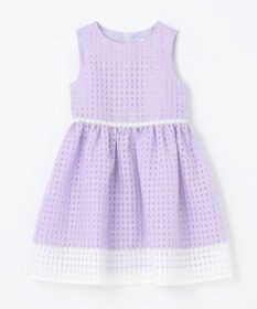 組曲 KIDS 【110-140㎝】シアーチェックバイカラー ワンピース