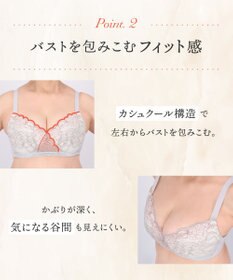 Wing ブラジャー コンパクトにバストメイク 高さをおさえる 【小さく見せるブラ】 Gカップまで対応 大きいサイズ ブラ KB6100 ウイング／ワコール