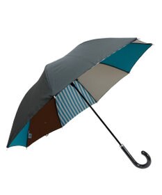 +RING UNISEX  プラスリング 雨傘（長）60cm BLU T1330 2重張り傘