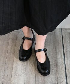 APOM 本革メリージェーンブローグシューズ 30