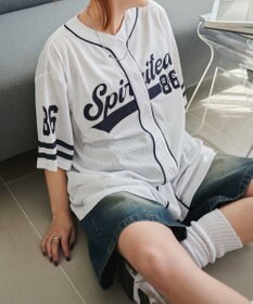 WEGO ベースボールメッシュビッグシャツ