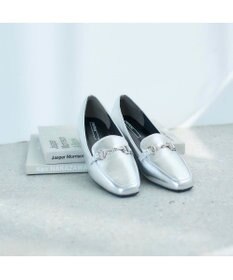 MODE ET JACOMO <noyau>スクエアトゥビット付きヒールローファー