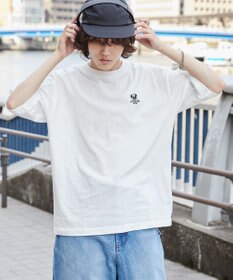 WEGO 【ユニセックス着用ITEM/綿100%/SMLサイズ展開】リラックスフィットワンポイントT（S）