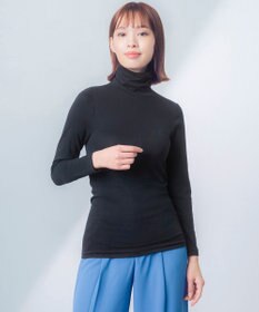 Wing あったかインナー オーガニックコットン100%(肌側) やさしい肌ざわり ムレにくい 【綿の贅沢 オーガニック】 9分袖 長袖 タートルネック 秋 冬 EL4032 ウイング／ワコール