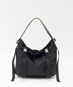 russet ナイロンジャガードメタルバックルショルダーバッグ M(CE-1671)