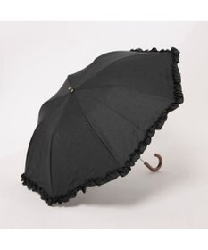 UNBILLION カシュネ cachenez / シャンブレーフリルトップレス2段折りたたみ傘