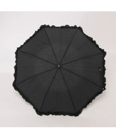 UNBILLION カシュネ cachenez / シャンブレーフリルトップレス2段折りたたみ傘